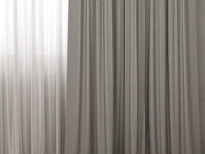 Curtain modern  01 3D model 3D model