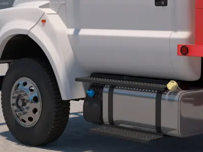  Mobile B-51 Drill Rig Truck Red Rigged for Maya 