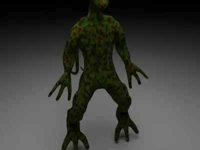 Alien Reptile 1 - Material b Free low-poly 3D model