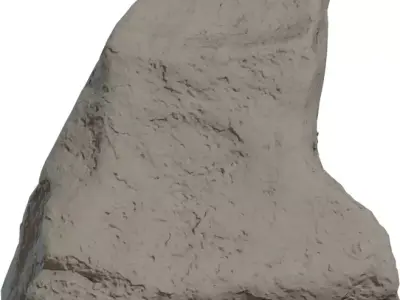 Stylized Boulder Rock  Low-poly 3D model