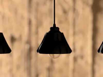 hangar02 hanging lamp 3D print model