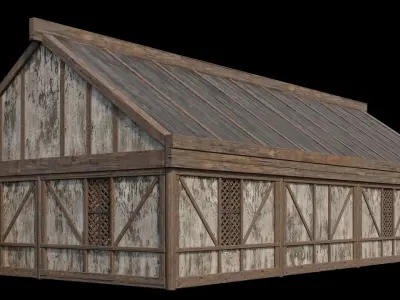 Medieval Houses 36- 4K Textures Game Ready Low-poly 3D model