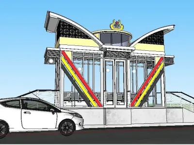 bus stations 3D model