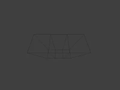 Table empty room with coffee Low-poly 3D model