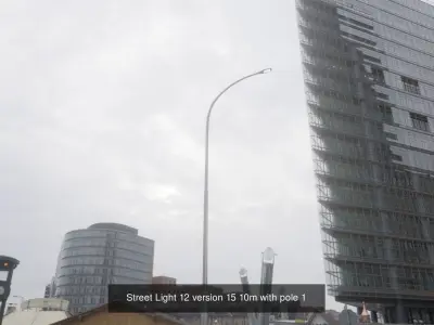 Street Light 12 with pole 1 3D Model Pack