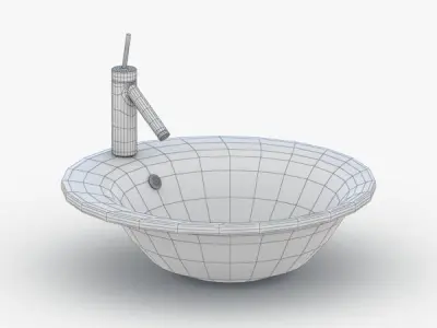 1594 - Sink Low-poly 3D model