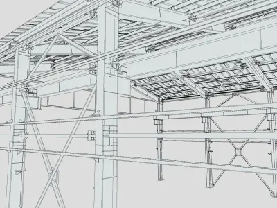 Hangar Low-poly 3D model