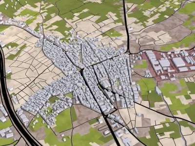 Damascus City Syria Low-poly 3D model