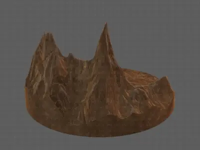 Terrain V05 Low-poly 3D model