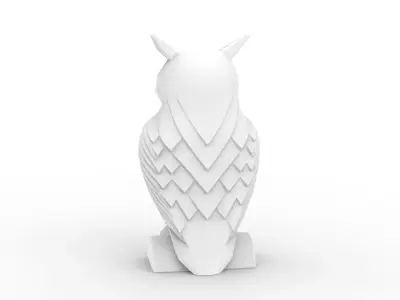 Owl Low-Poly 3D Printable 3D print model