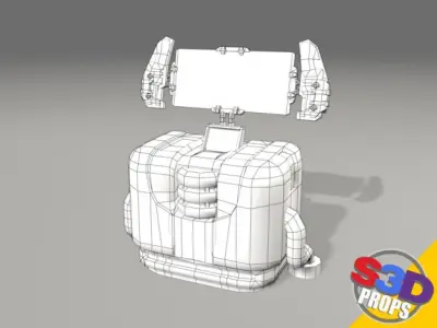 Sci-Fi Control Panel by S3D Low-poly 3D model