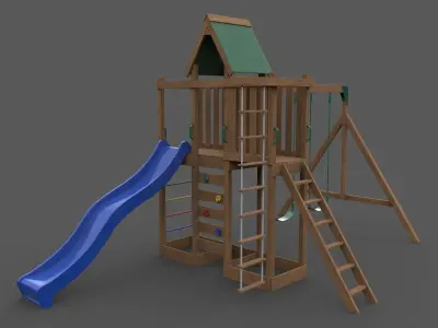 PBR Playground Jungle Gym 06 Low-poly 3D model