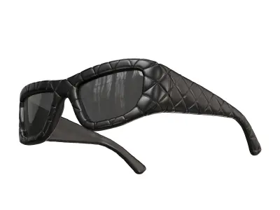 Bottega Veneta Intrecciato Rectangular Sunglasses Low-poly 3D model