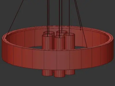 sakums modern pendant light gold 3D model