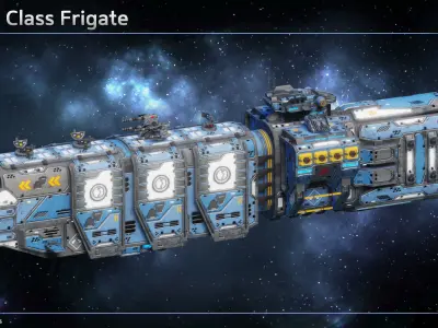 Spaceship Frigate Collection I 3D Model Pack