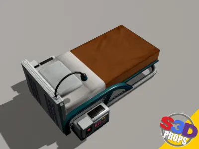 scifi bed 3D model