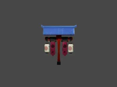 Japanese Lantern Version 2 3D model