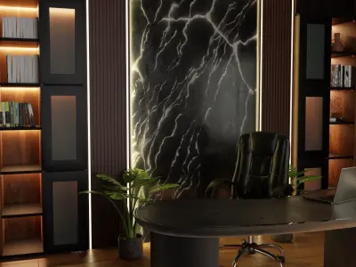 Work Room 3 Low-poly 3D model