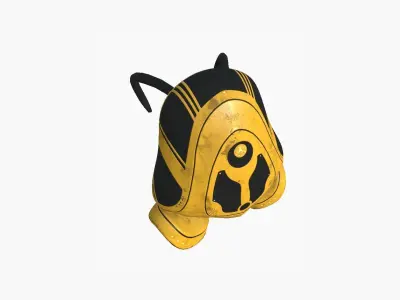 SciFi Backpack H02 Yellow - Fashion Character Design Low-poly 3D model