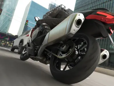  Suzuki Hayabusa GSX-1300R Inline-Four Sportbike Black Red Rigged 