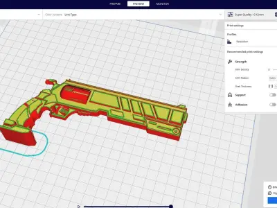 scifi weapon type II 3D print model