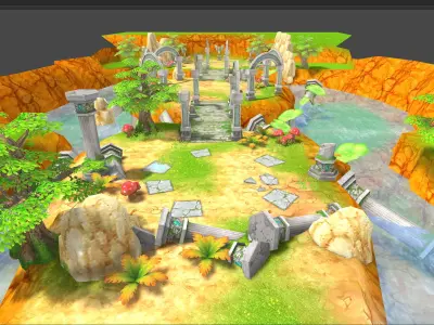 Casual RPG Environment 05 Low-poly 3D model