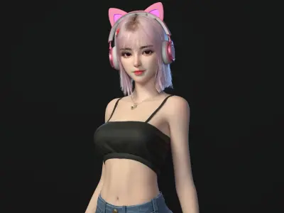 Girl band binding model 3D model