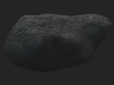 Stone PBR 5 rock Low-poly 3D model