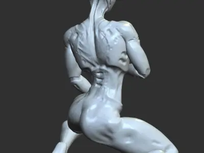 Curvy Android Girl Lewd Sci-Fi 3D Figure STL 3D print model