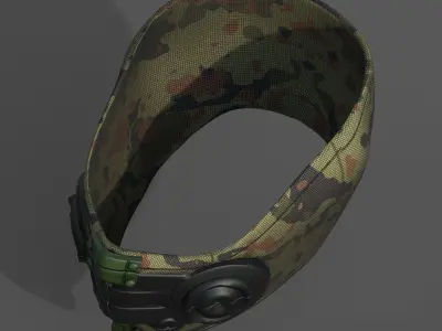 Gas mask respirator scifi futuristic 3d  Low-poly 3D model