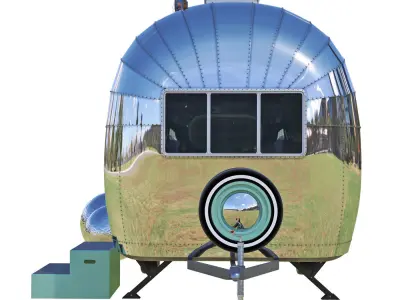 Retro photo studio Airstreamstudio 3D model