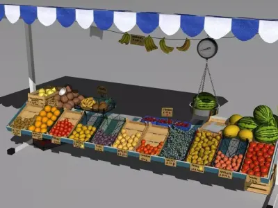 Fruit stand 3D model
