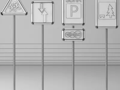 Road Signs 3D model