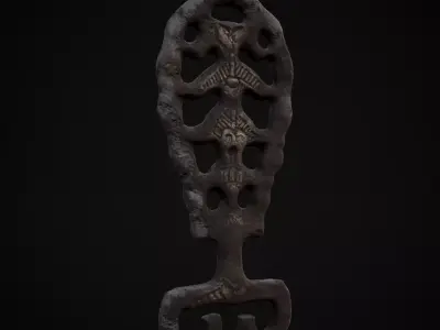 Viking Pendant Key  Low-poly 3D model