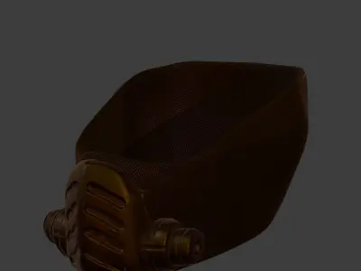 Gas mask helmet 3d model scifi Low-poly  Low-poly 3D model 456