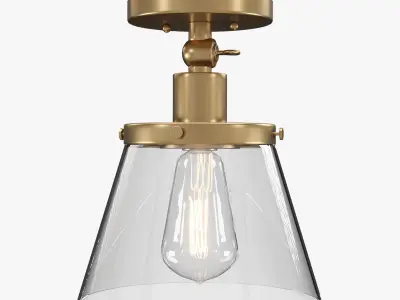 Hinton Flush Mount Pendant Ceiling Light Collection 3D Model Pack