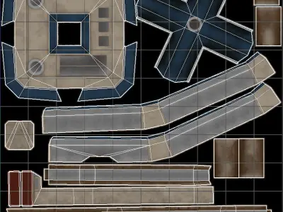 Sci Fi Base - Game Ready - VR AR Low-poly 3D model