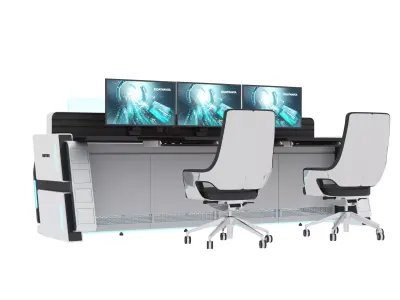 Control Room Desk 07 3D model