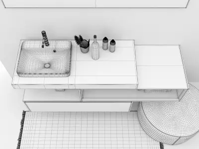 Bathroom furniture set eGo 4  3D model