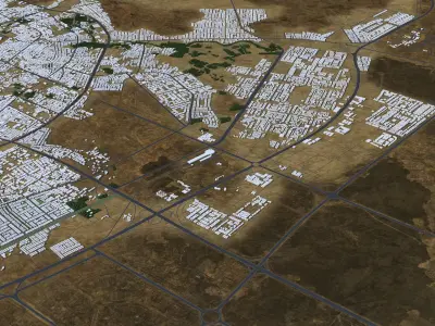  0186 - Al-Madinah Al-Munawara 3D Urban - 2D Drawings 3D model