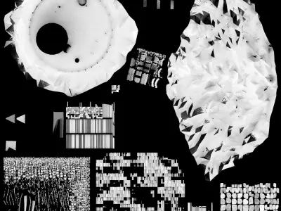 Floating Island Low-poly 3D model