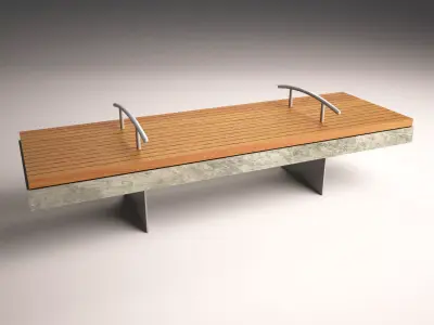 Outdoor bench 3D model