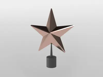 Christmas Star v1 003 Low-poly 3D model