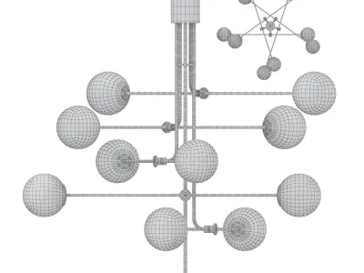 chandelier Base Roof 10 3D model