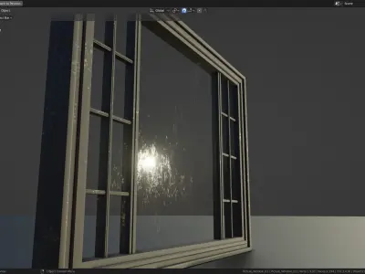 3 Picture Window PBR ready to use Low-poly 3D model