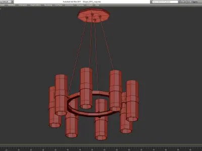 Piper Chandelier by Anthropologie low poly 3d model Low-poly 3D model