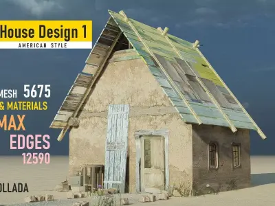 US House 1 Low-poly 3D model