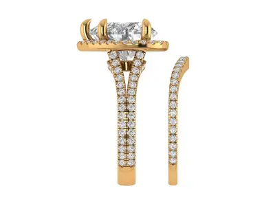 Heart Engagement Ring 3D print model