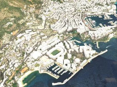 Cityscape Monaco 3D model
