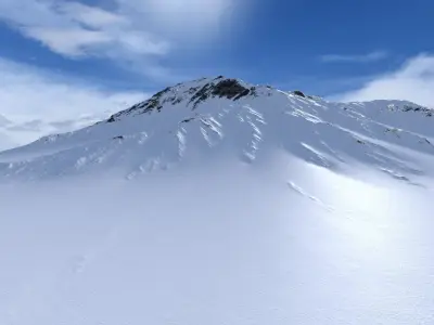 Snow Mountain 06 Low-poly 3D model